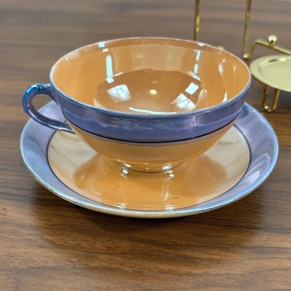 Vintage Japanese Elite Lusterware. with a Tripar 23-2352‎ Cup and Saucer Stand